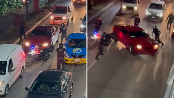 Persecución en Blvd Hermanos Serdán deja un detenido y un herido