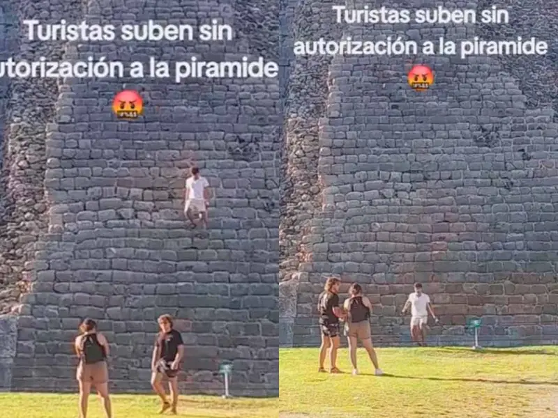 Turistas burlan seguridad y suben a la pirámide de Chichén Itzá