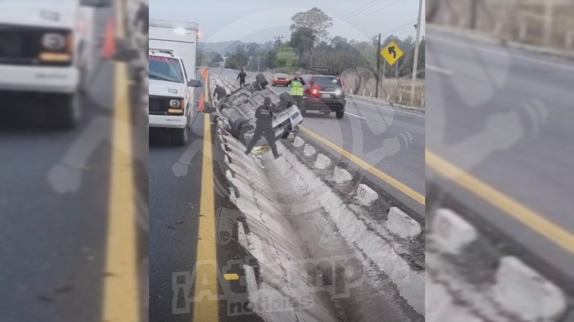 Accidente en la autopista Tlaxcala-Texmelucan deja cuatro muertos