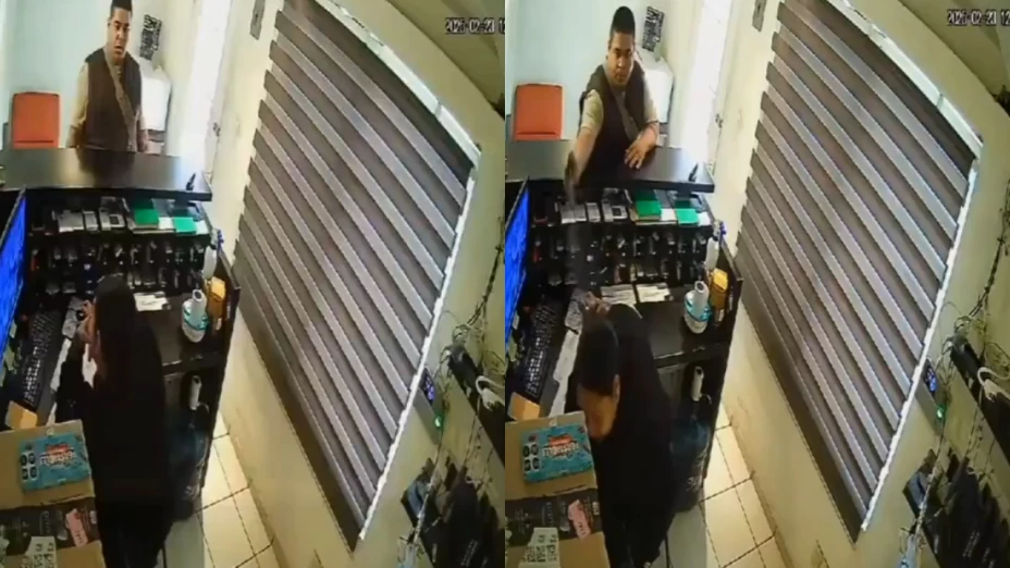 Sujeto agrede a recepcionista de hotel en Tamaulipas con gas pimienta