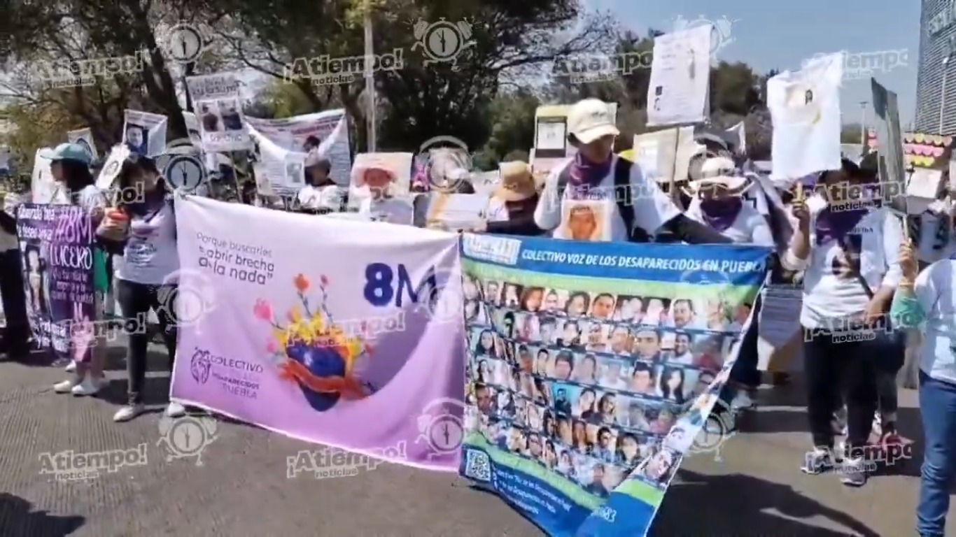 “Vivos se los llevaron”: marcha en Puebla por desaparecidos