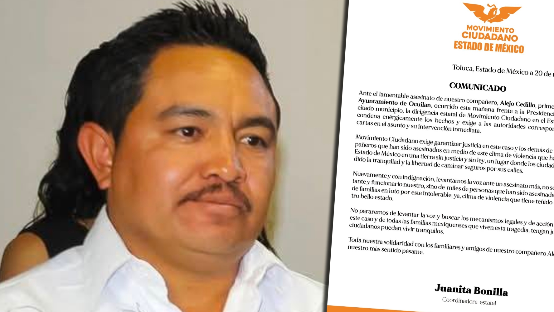 Asesinan a regidor de Movimiento Ciudadano en Ocuilan, Edomex