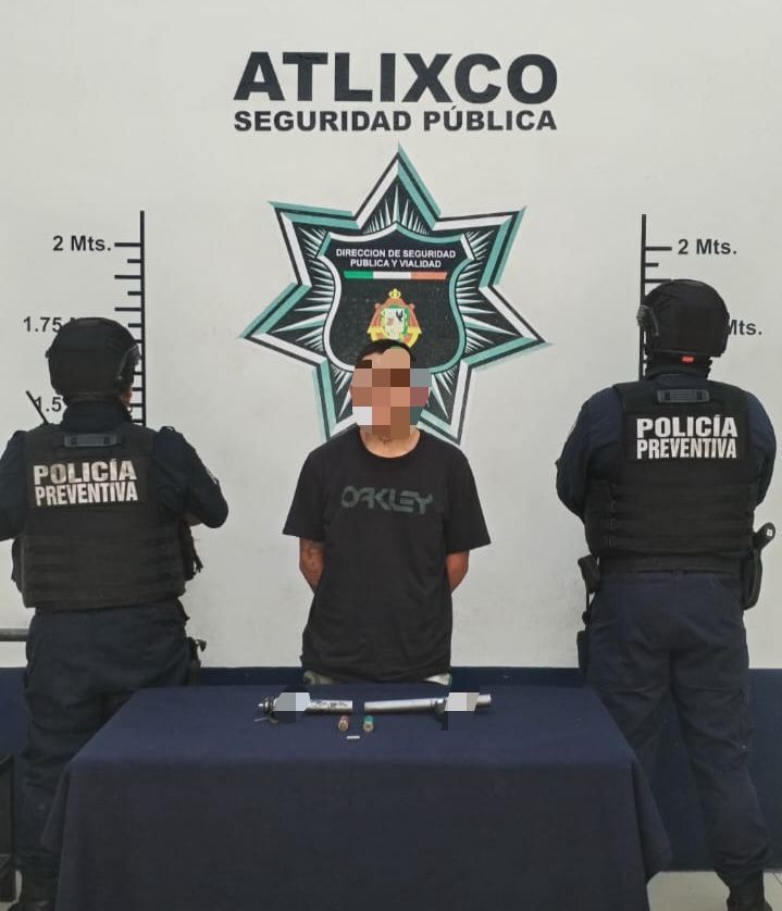 Arrestan a joven armado en Atlixco