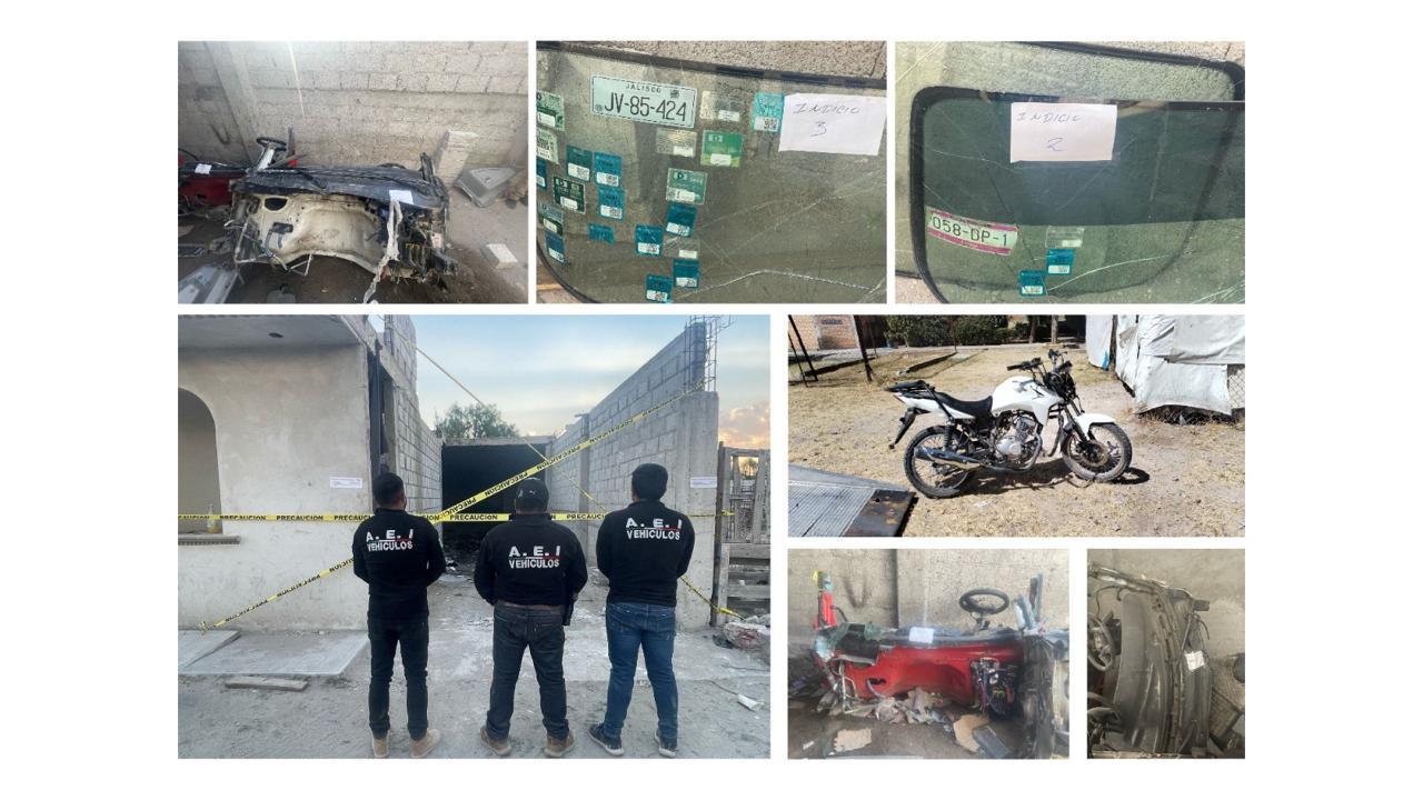 Recuperan moto robada y desmantelan almacén de autopartes en Tecamachalco