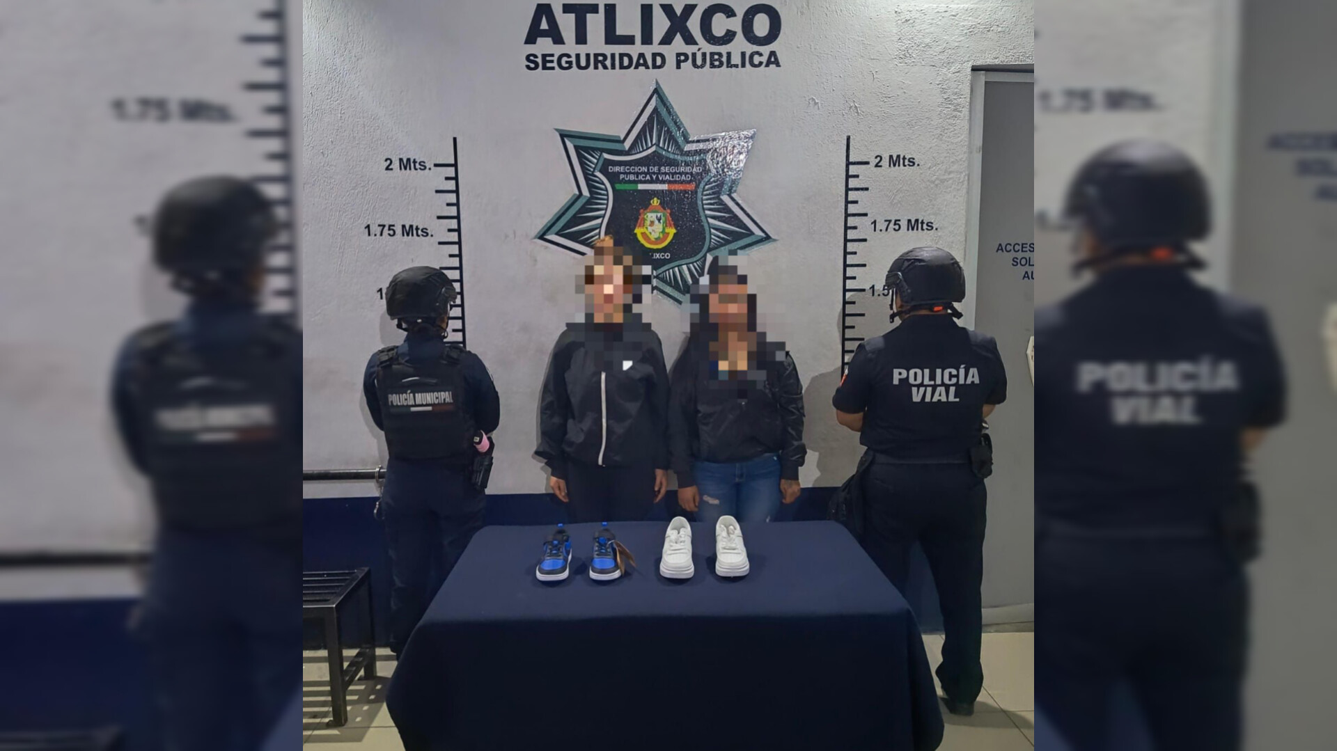 Frustran robo a zapatería en Atlixco, hay dos mujeres detenidas