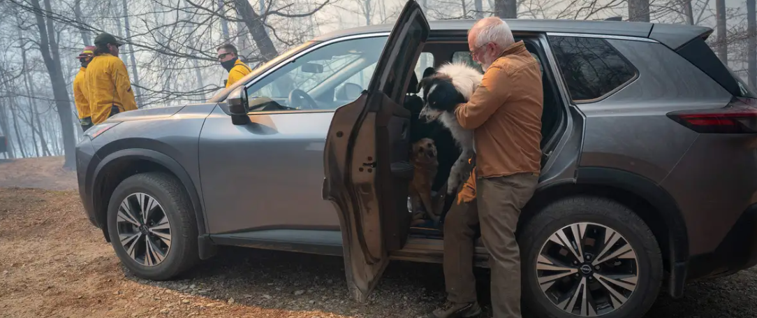 Evacuación por incendios en el estado de Carolina