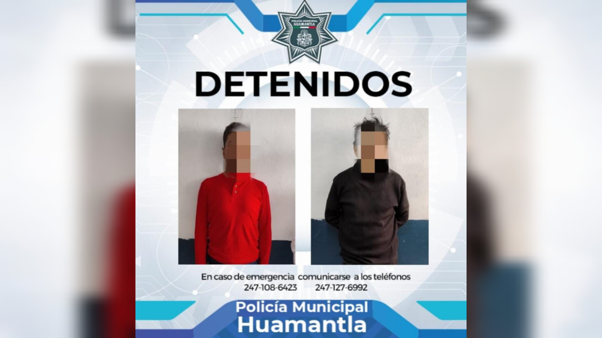 Detenidos por escándalo público en Huamantla
