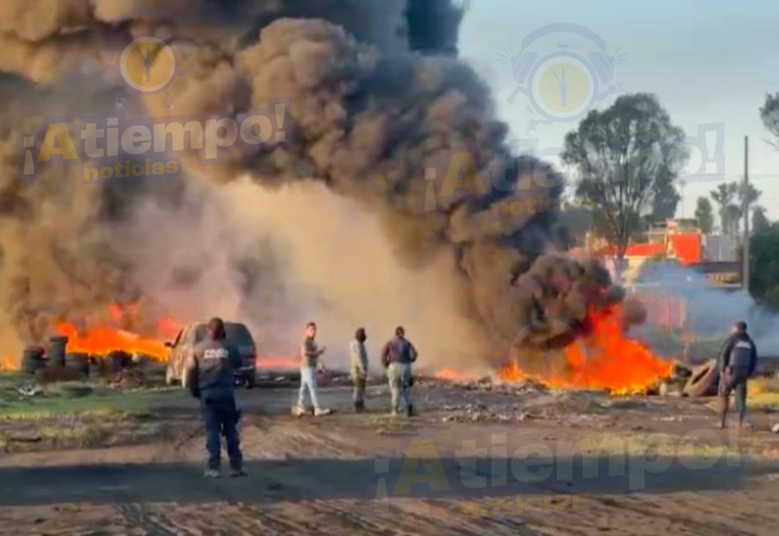 Incendio en Terreno Baldío de San Francisco Ocotlán