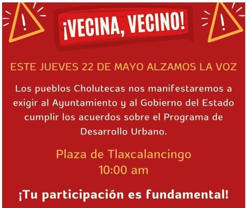 Anuncian posible cierre de la federal a Atlixco por protesta en Tlaxcalancingo