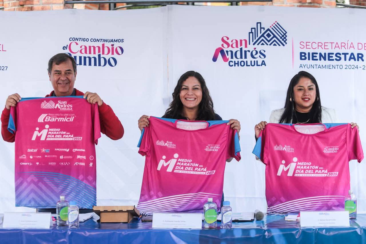 Presentan detalles del Medio Maratón del Día del Papá 2025.