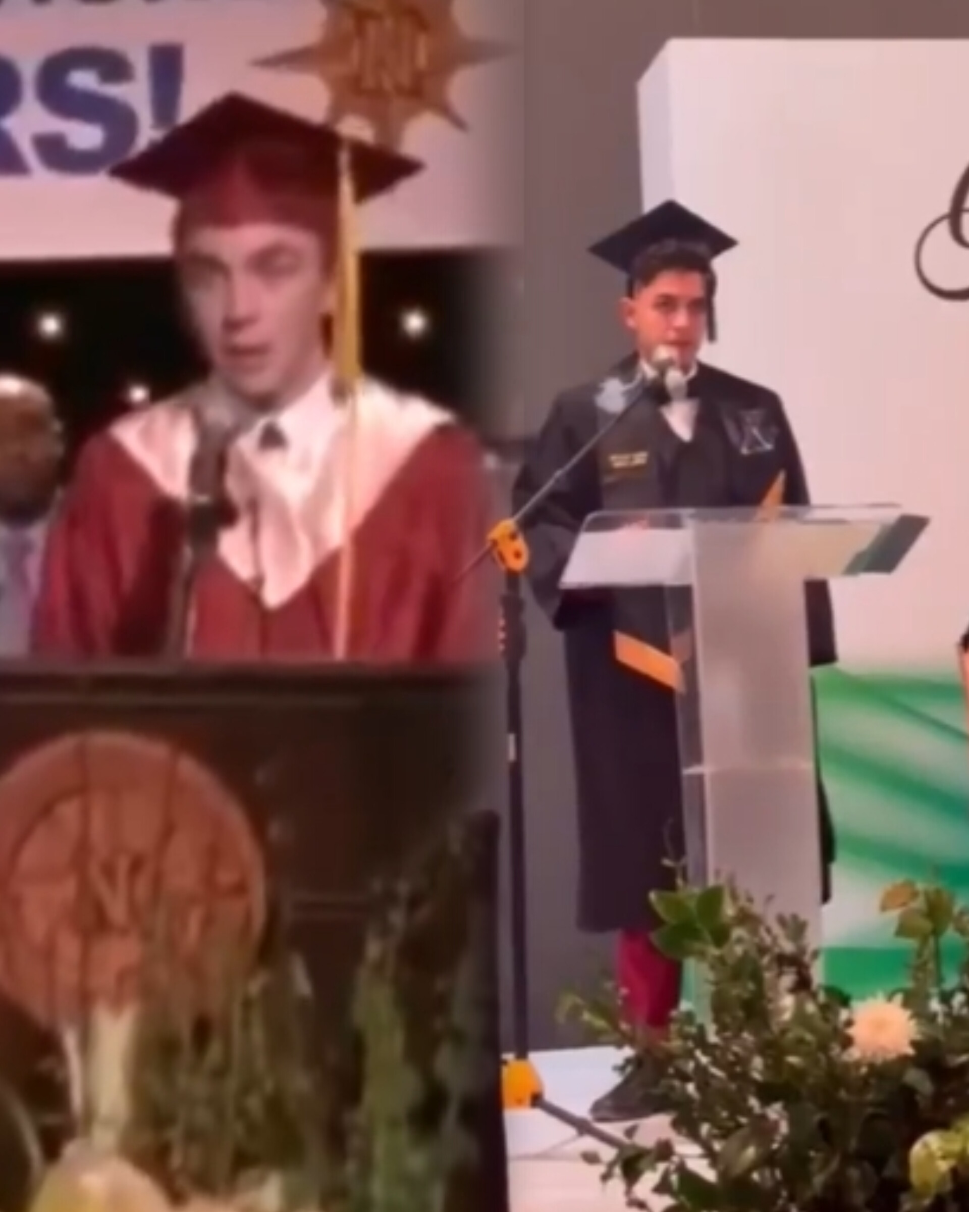 Estudiante recita discurso de Malcolm en su graduación.