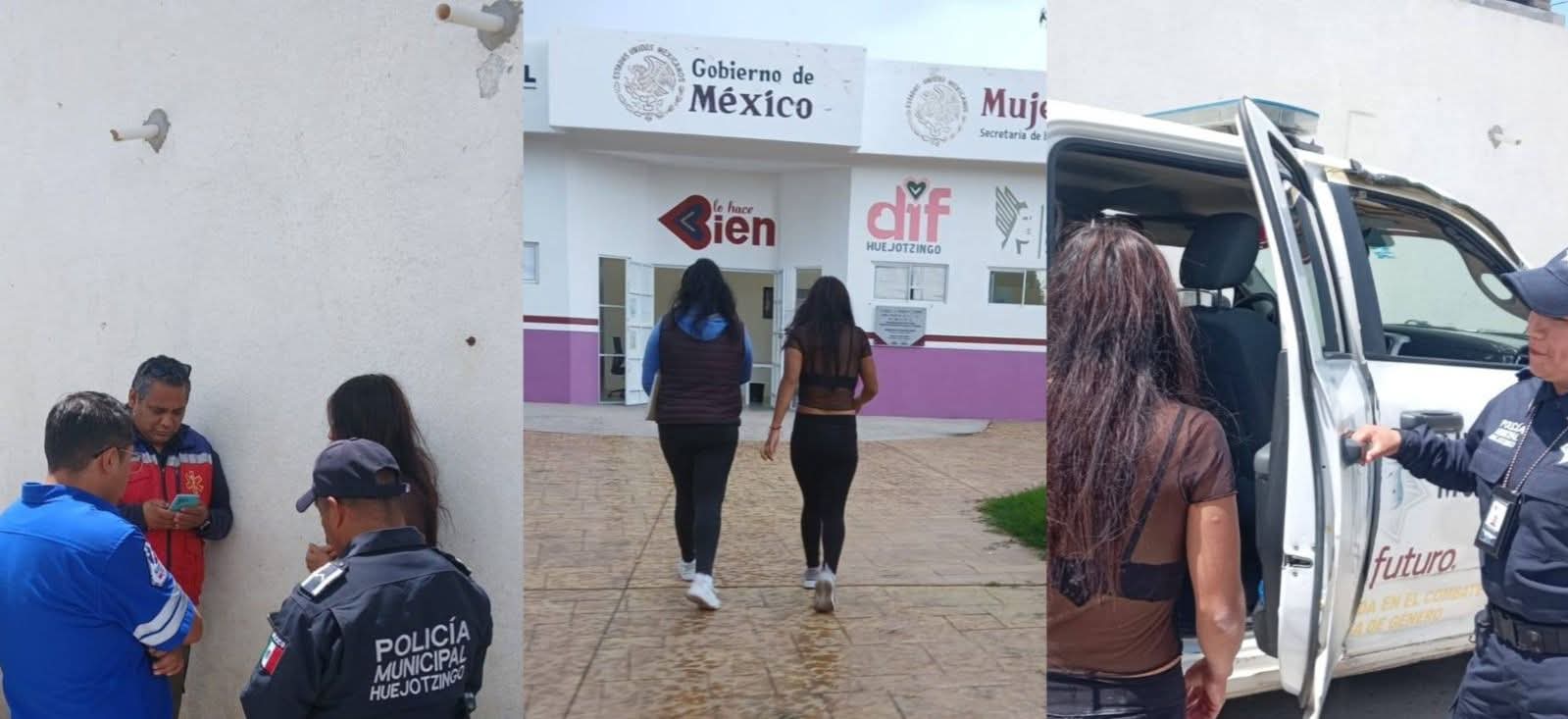 Mujer de Tehuacán protegida tras agresión en transporte público en Huejotzingo.