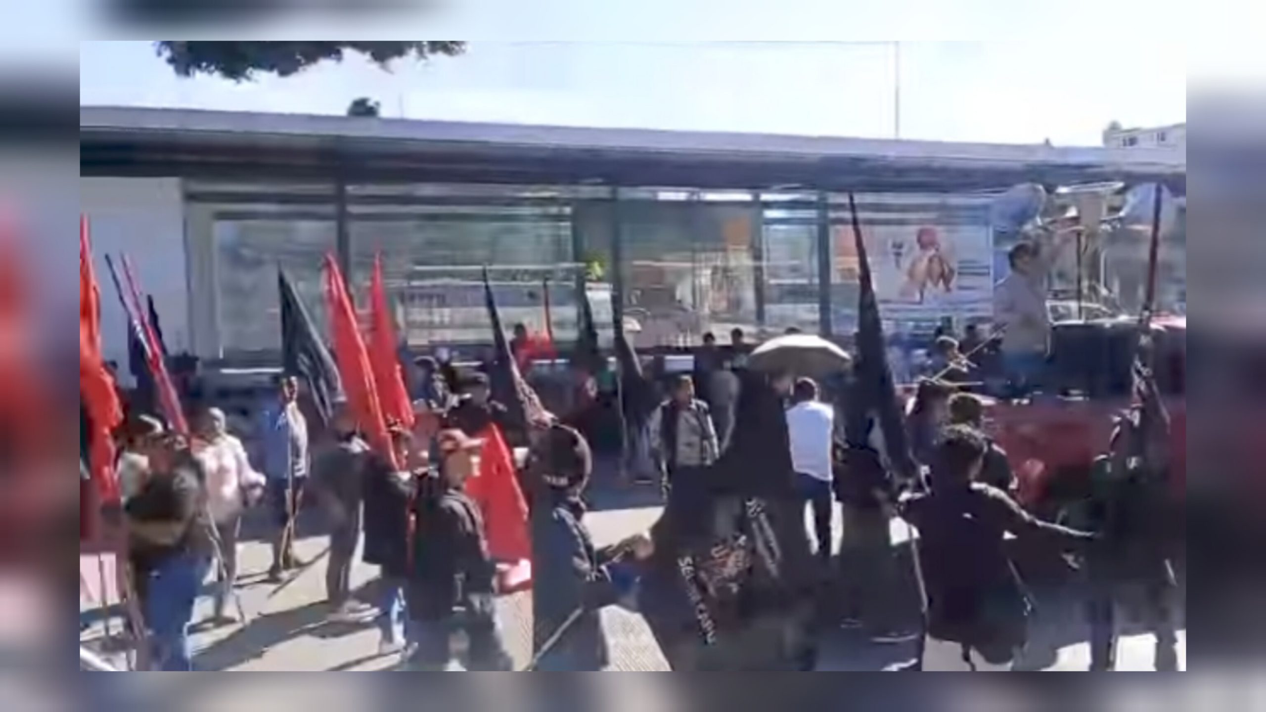 Marcha de la 28 de Octubre provoca cierres viales en el Centro de Puebla