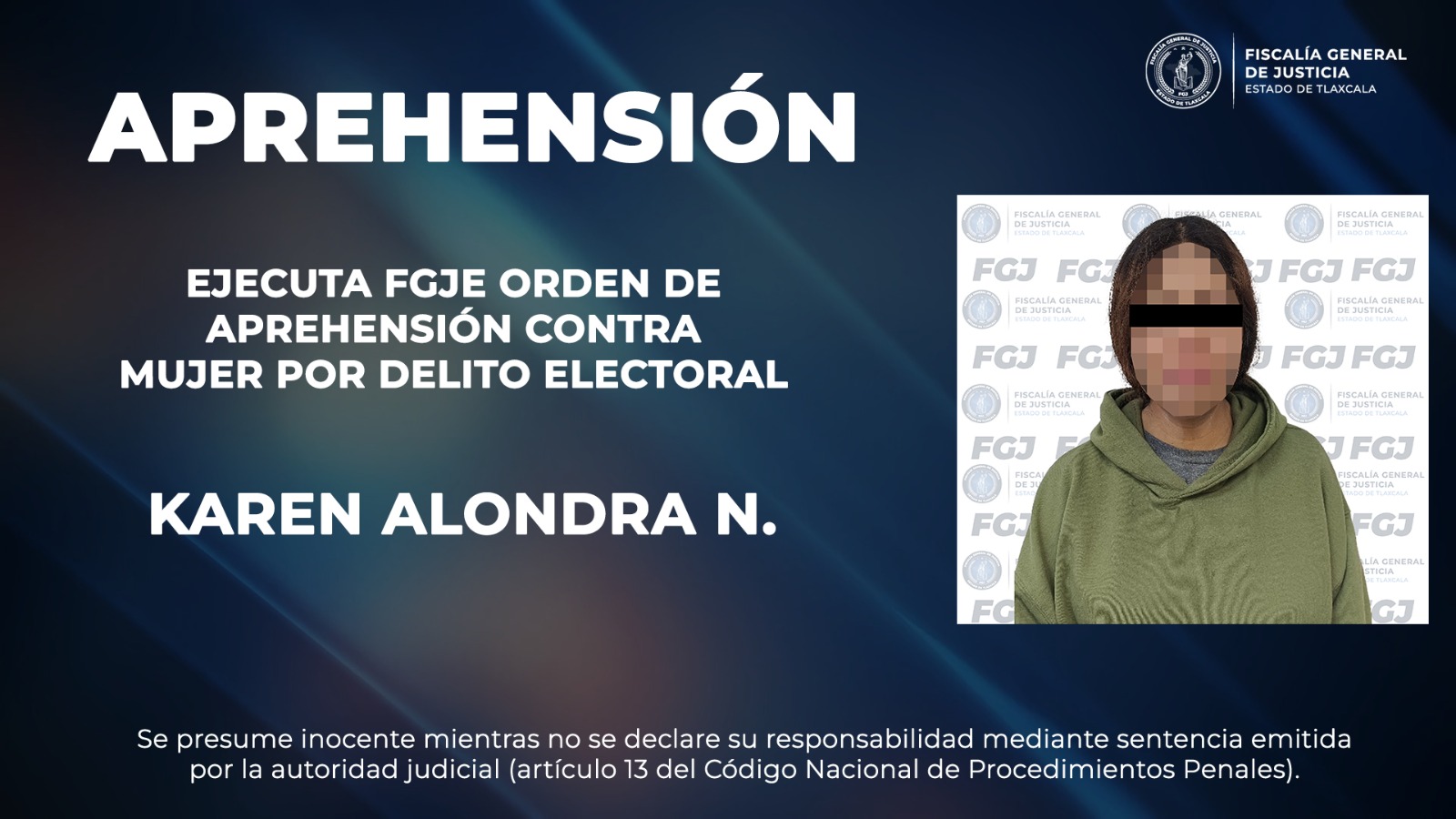 Detienen a mujer por presunto delito electoral en Ixtenco