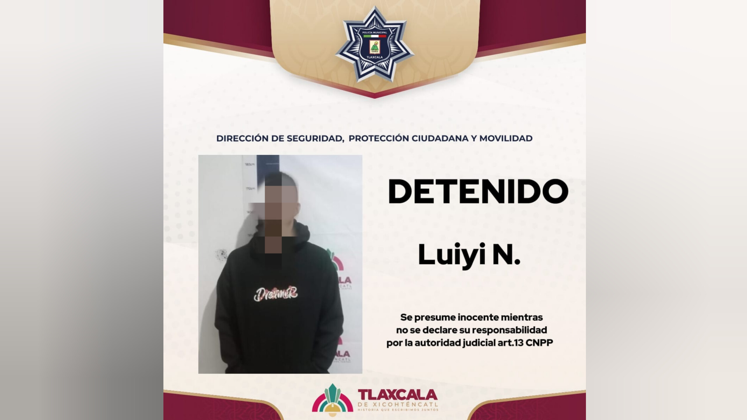 Aseguran a ciudadano colombiano en Tlaxcala por estancia irregular