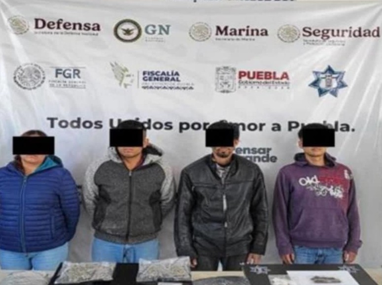 Detienen a cuatro presuntos narcomenudistas en Tehuacán