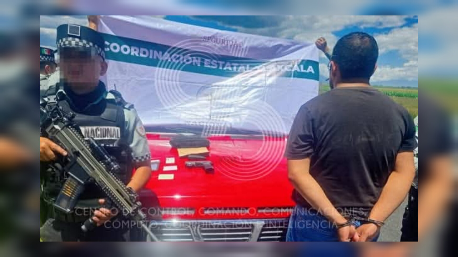 Detienen a hombre por portar arma en la Amozoc-Perote