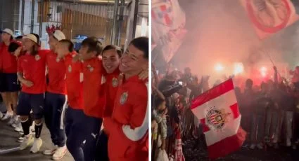 Chivas recibe serenata y reclamos en su llegada a la CDMX