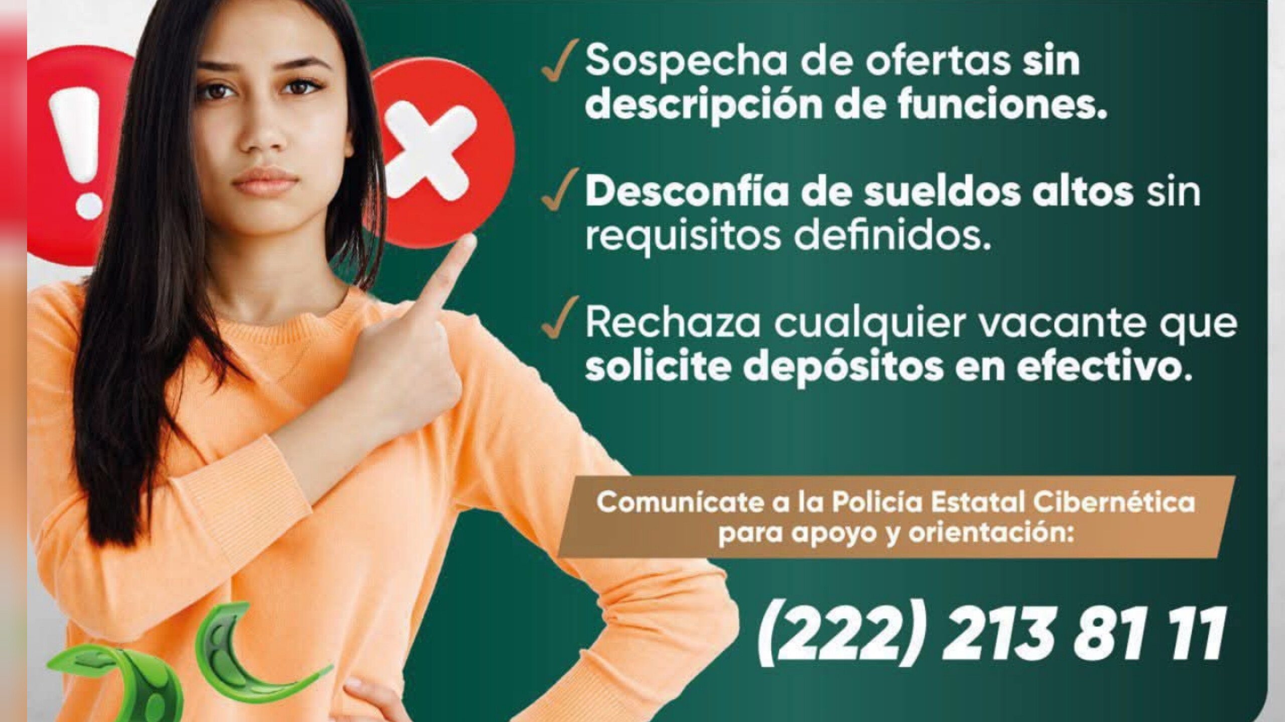 Alerta SSP por ofertas de empleo falsas en plataformas digitales