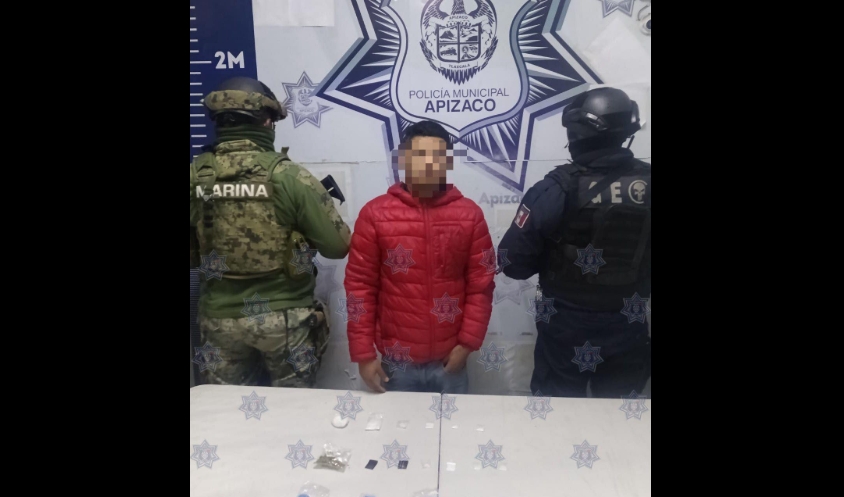 Detención por presunto narcomenudeo en Apizaco