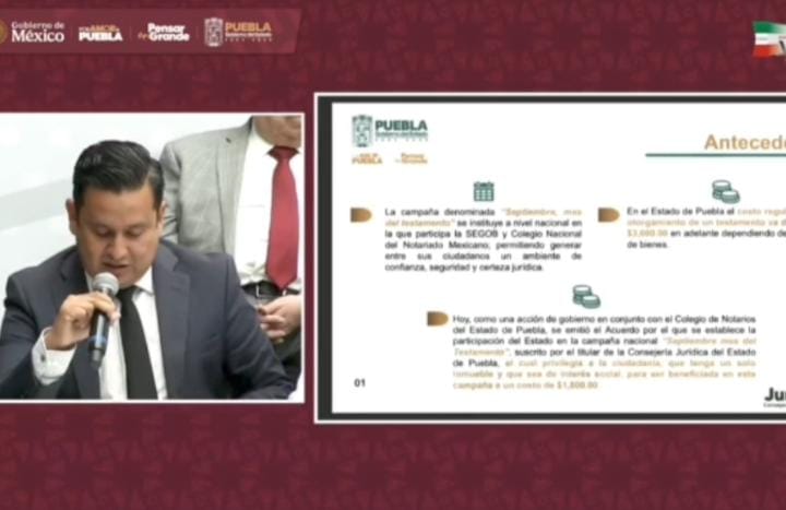 Reducen costo del testamento en Puebla durante septiembre