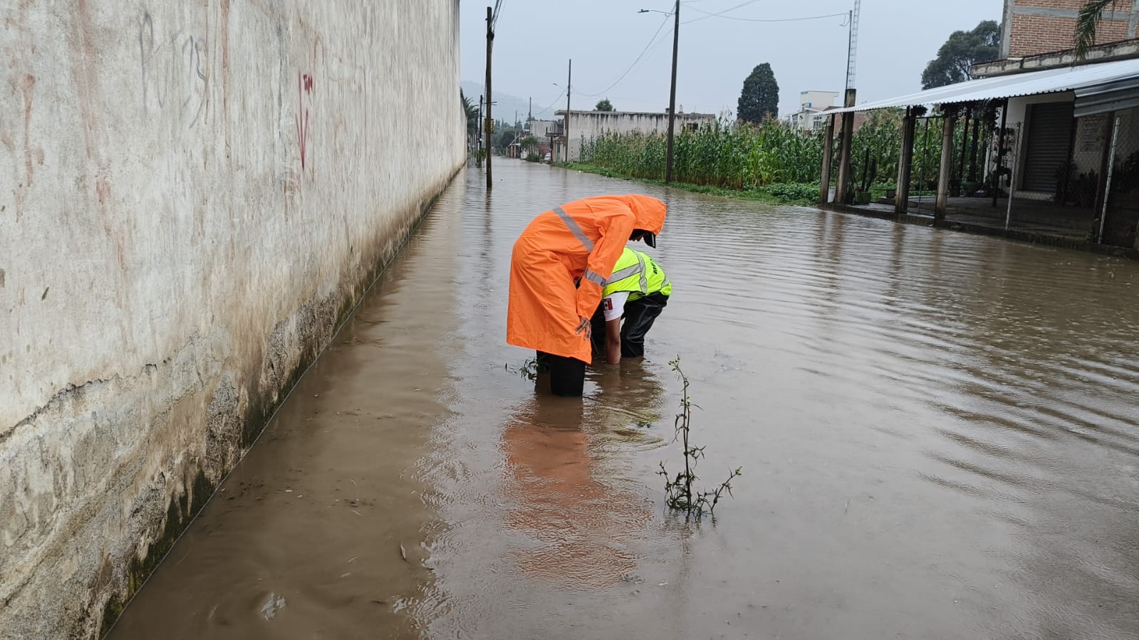 Activan brigada pluvial tras tromba en San Pedro Cholula