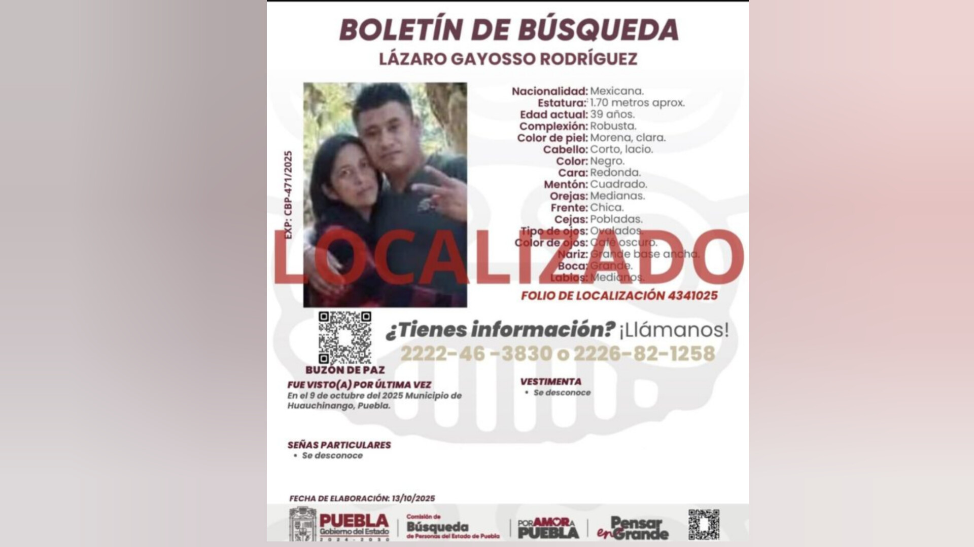 Suman 19 muertos por lluvias en Puebla; localizan a Lázaro Gayoso