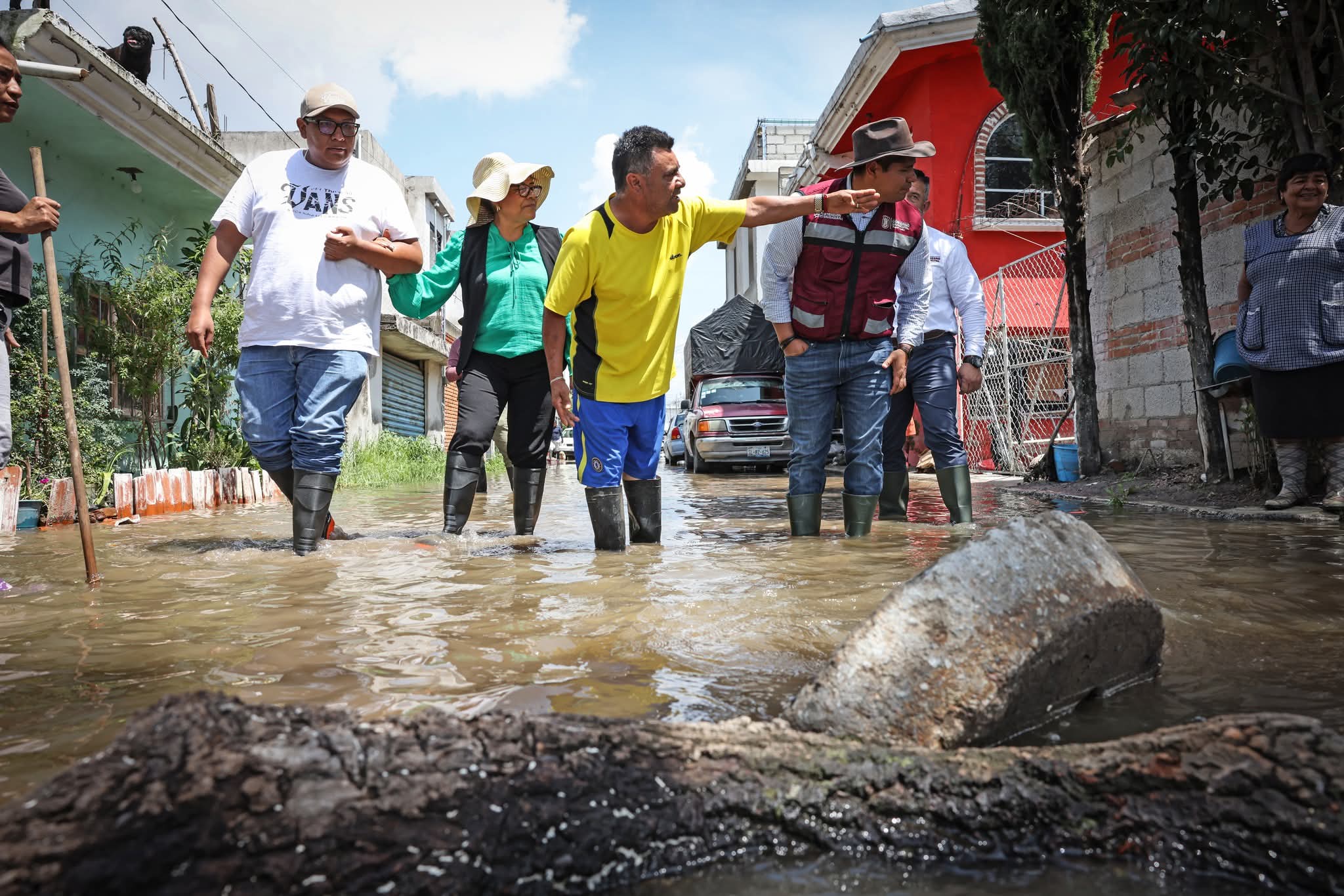 Atienden afectaciones por lluvias en Cuautlancingo