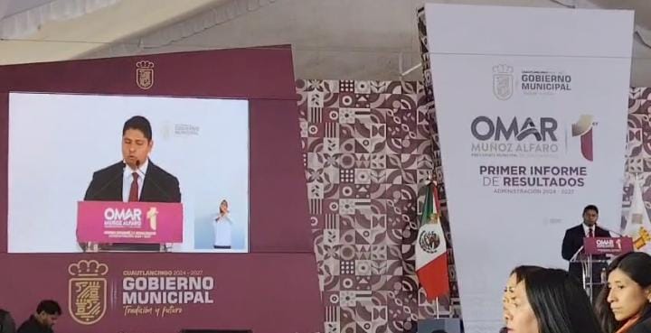 Omar Muñoz rinde su Primer Informe como alcalde de Cuautlancingo