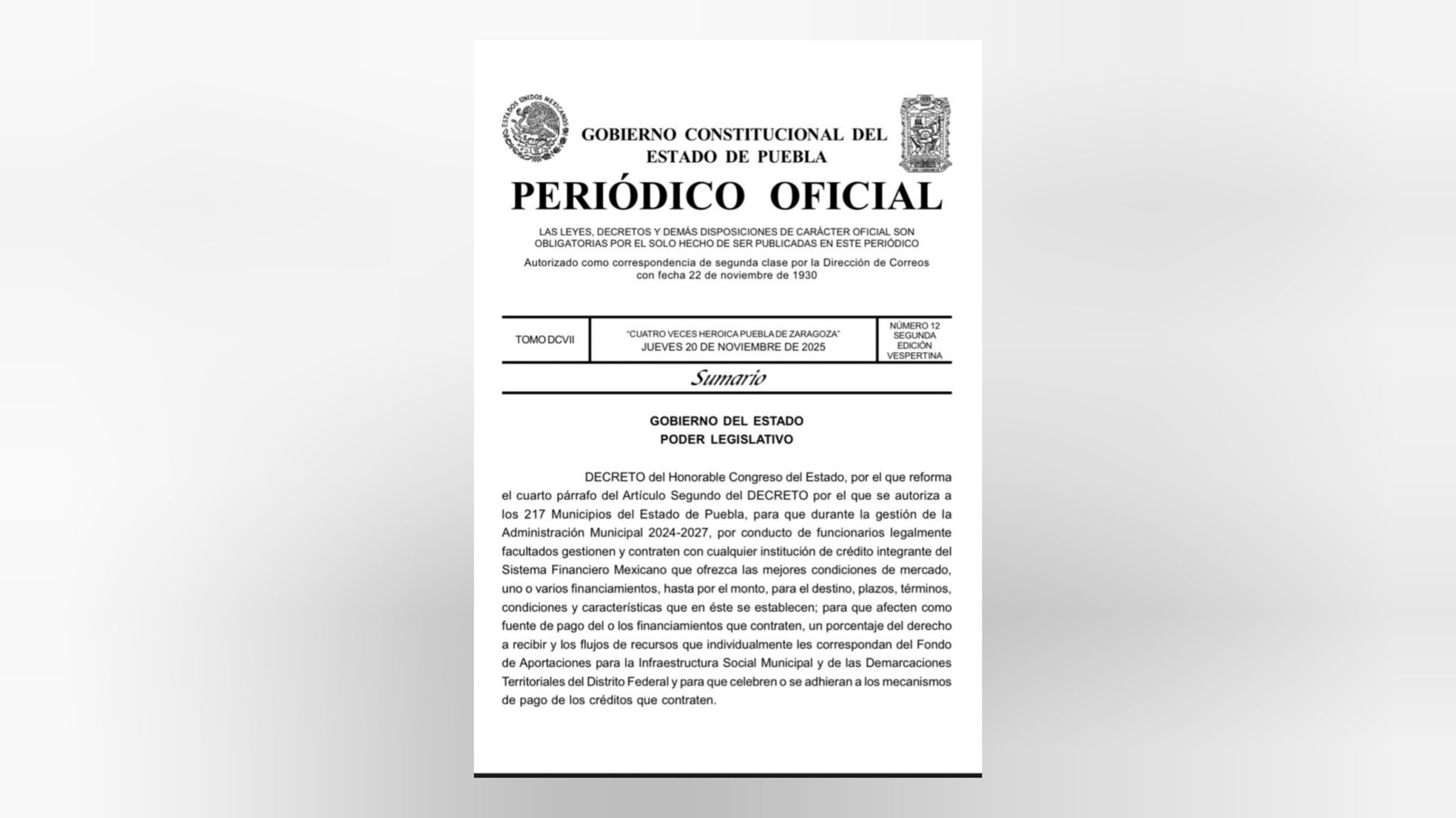 Municipios podrán solicitar crédito y pagarlo en 937 días, entra en vigor reforma