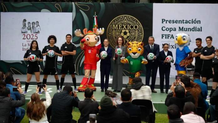 Sheinbaum encabeza presentación de la Copa Mundial FIFA 2026 en Los Pinos