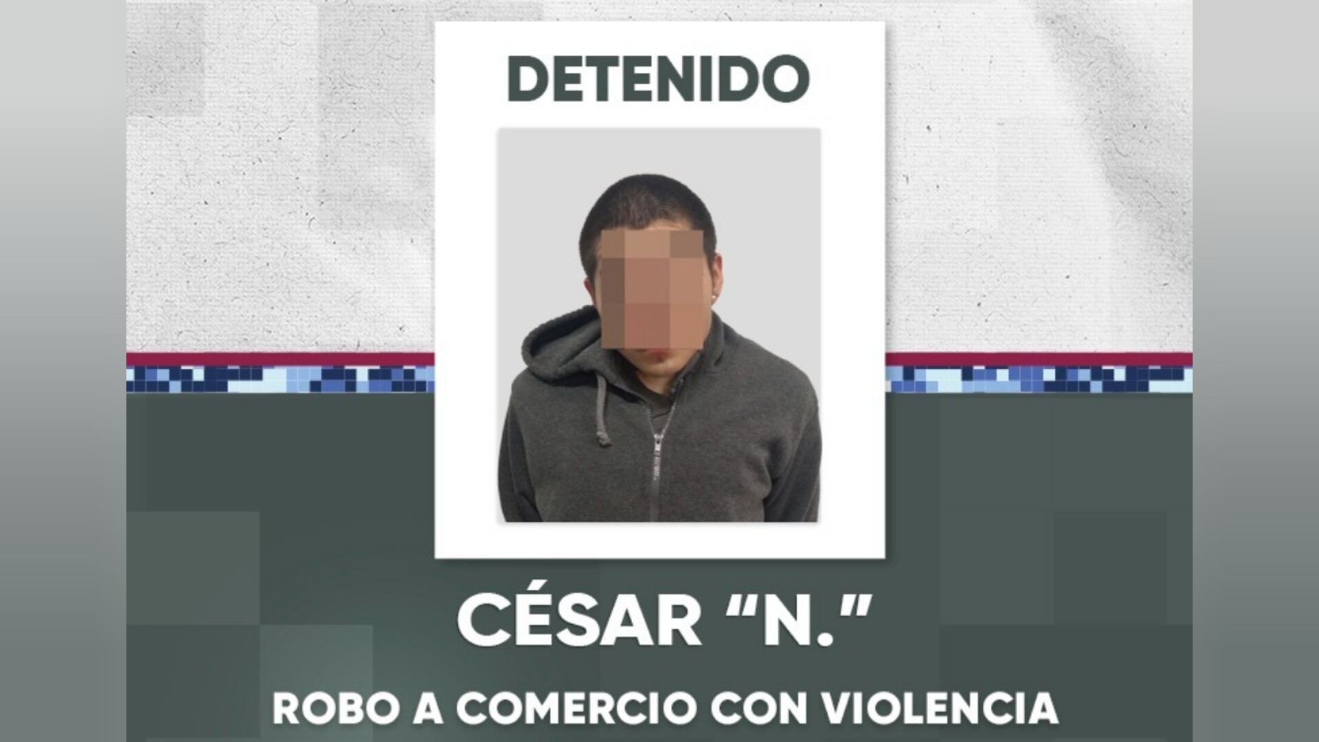 Detienen a hombre por robo a comercio en la colonia Jesús García