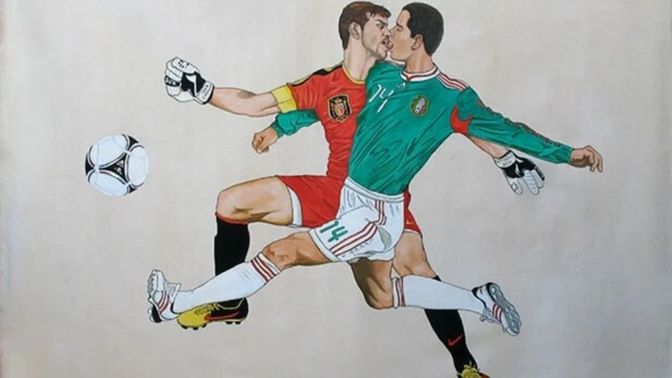 Mural de ‘Chicharito’ Hernández e Iker Casillas genera polémica