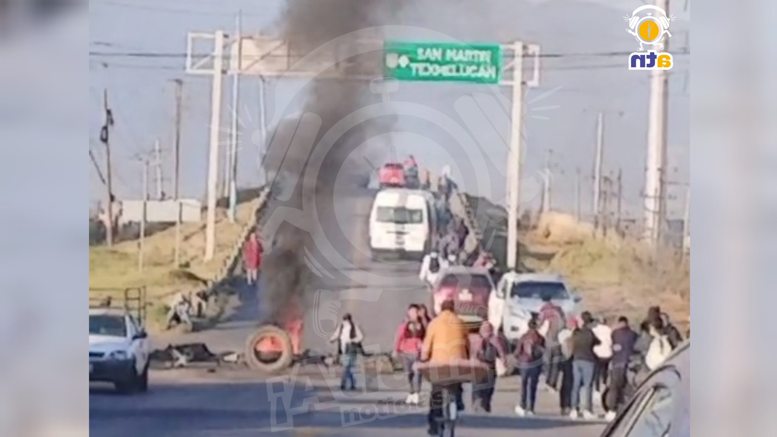 Bloqueo carretero en Villalta