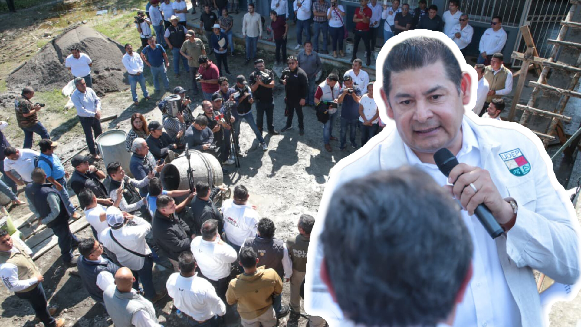 Armenta supervisa obras y entrega apoyos en Xicotepec