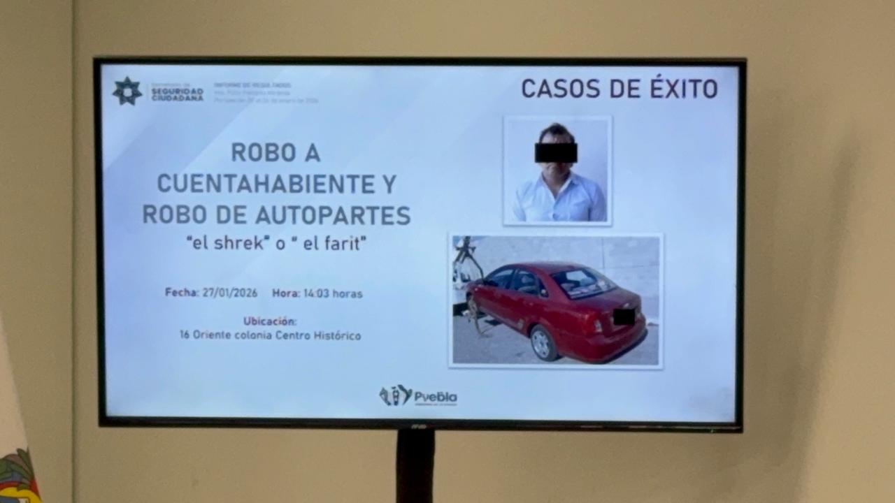 Detiene la SSC a El Shrek por robo a cuentahabiente y de autopartes