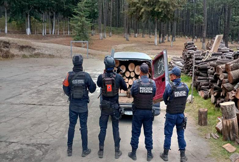 Aseguran madera en operativo Puebla–Tlaxcala