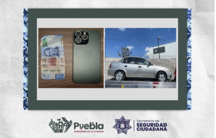 Detienen a hombre por robo en San José Xilotzingo