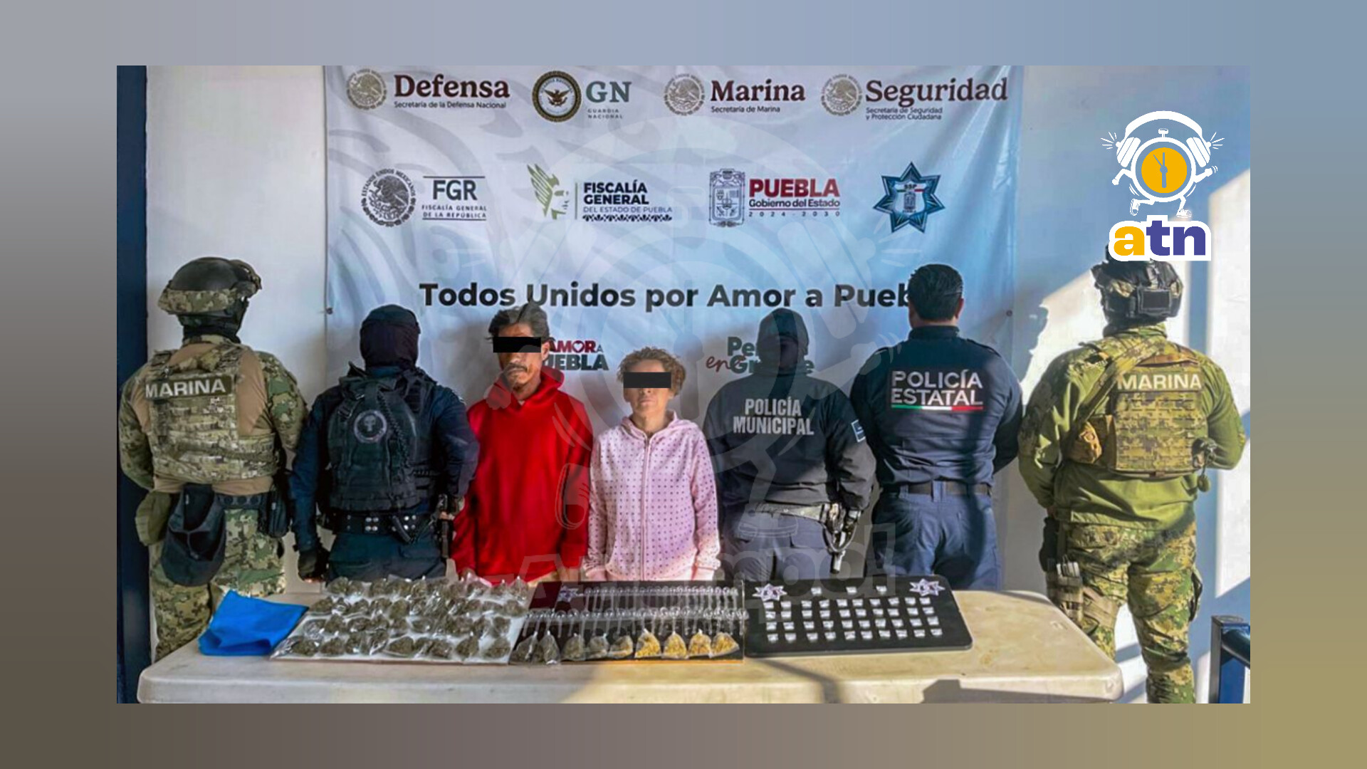 Detienen a dos personas por presunta posesión y distribución de droga en Tehuacán