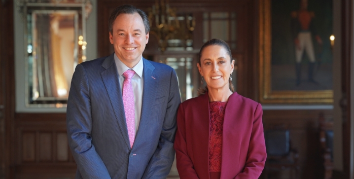 Claudia Sheinbaum recibe a directivos de GE Vernova y Xignux