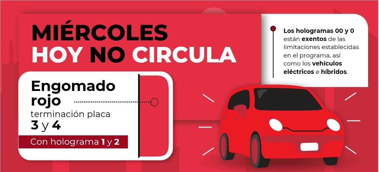 Hoy No Circula del miércoles 4 de febrero en la ZMVM