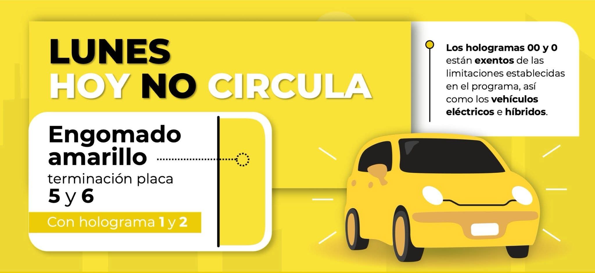 Aplica Hoy No Circula este lunes 9 de febrero en la ZMVM