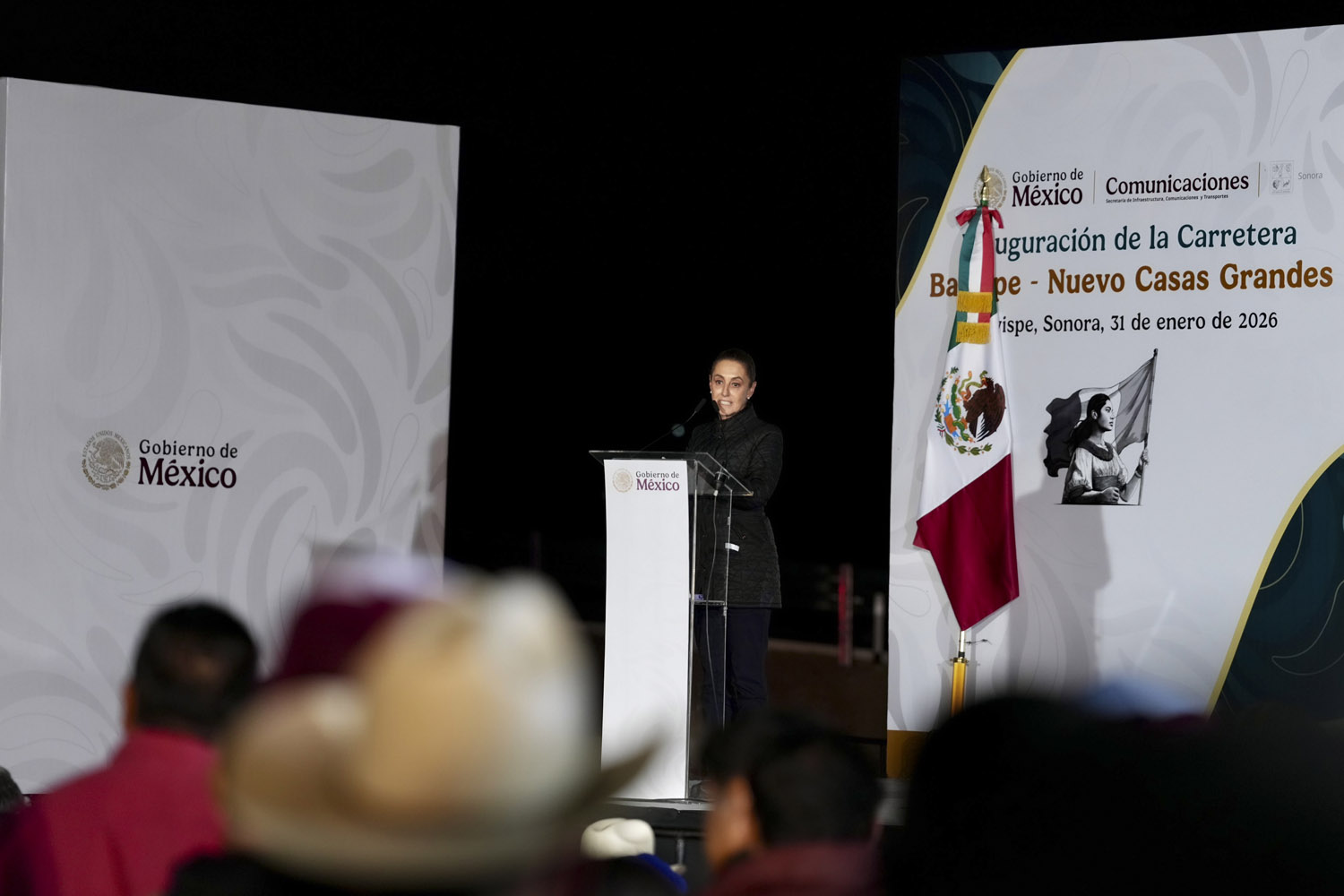 En Sonora, presidenta Sheinbaum inaugura carretera Bavispe-Nuevo Casas Grandes