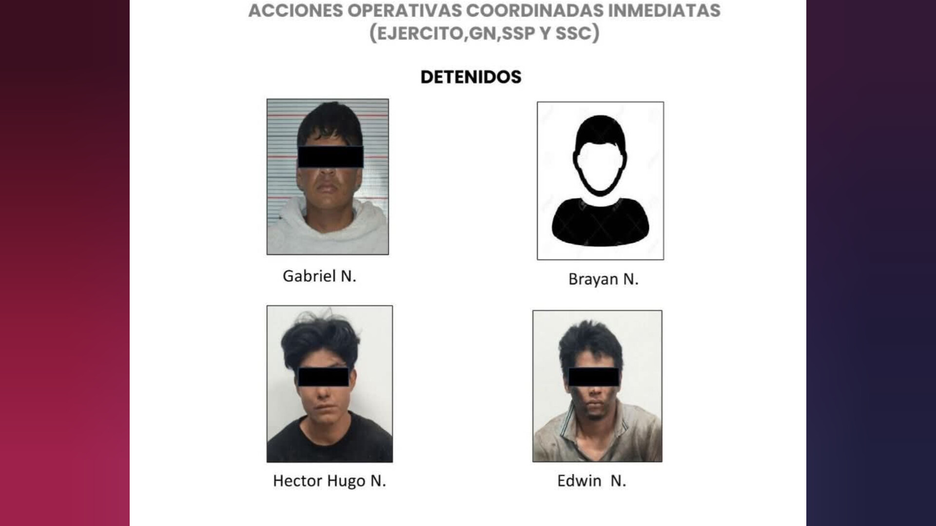 Brayan N., detenido por homicidio de tres afuera de Sala de Despecho, queda vinculado a proceso