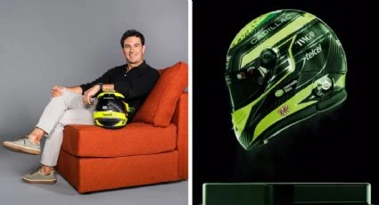 Checo Pérez presenta casco para su etapa con Cadillac en 2026