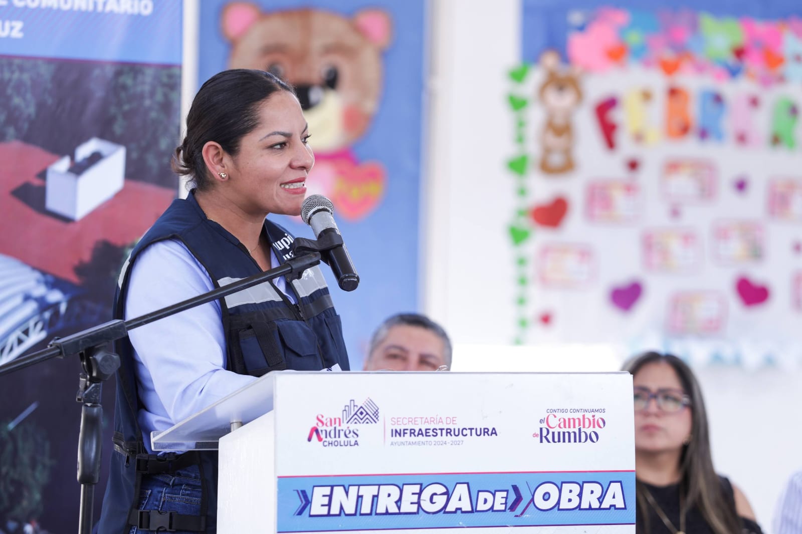 Lupita Cuautle entrega megadomo en CAIC de Concepción La Cruz