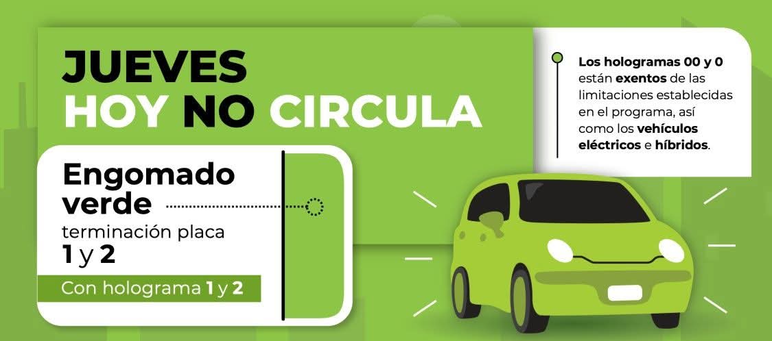 Hoy No Circula para engomado verde