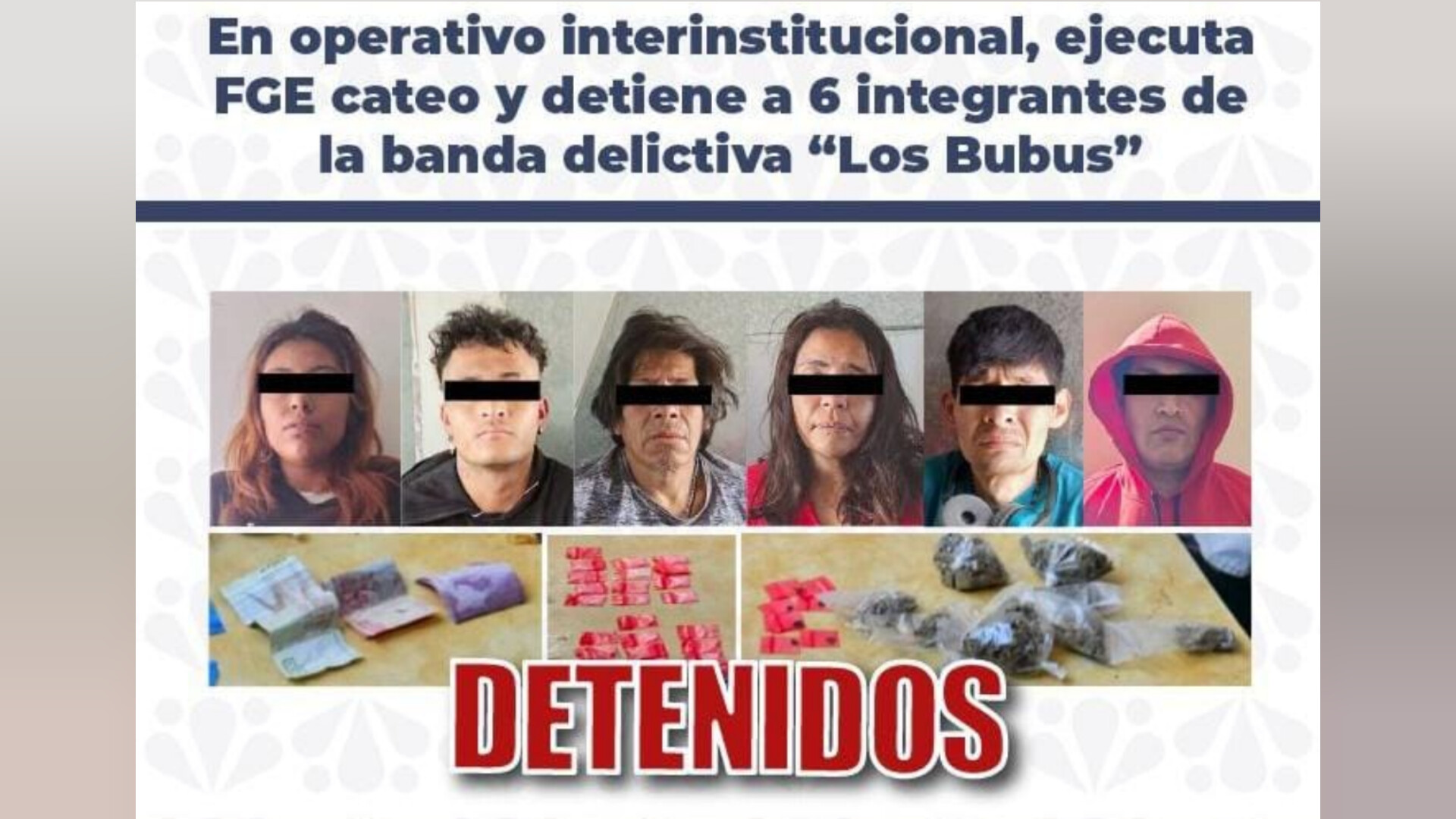 Caen seis presuntos integrantes de “Los Bubus” en Puebla