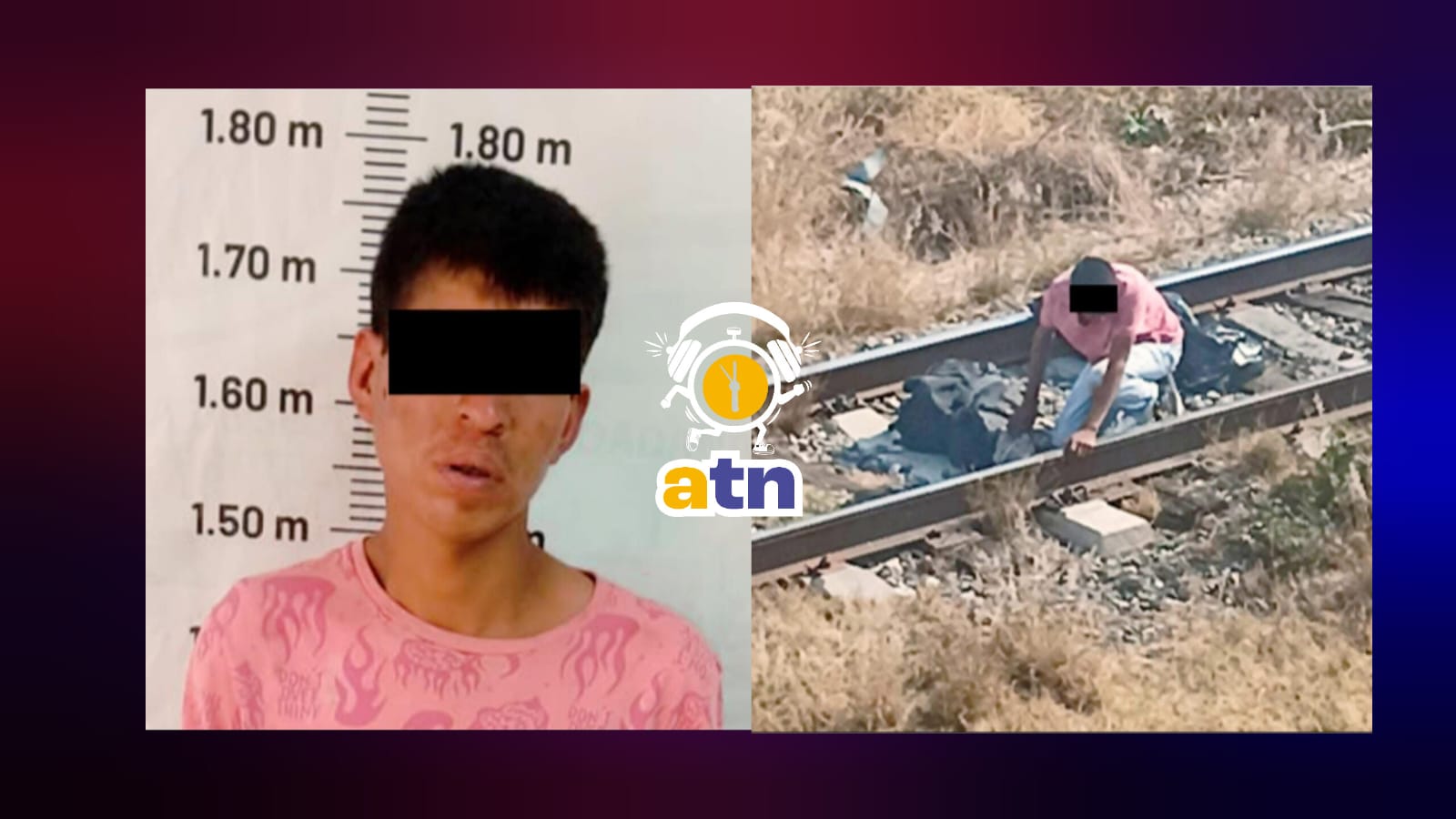 Asegura personal de la SSC y PC a masculino en zona ferroviaria