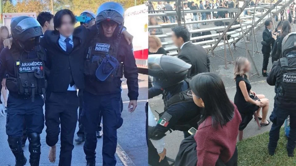 Colapsa estructura en la Universidad Veracruzana; 18 heridos